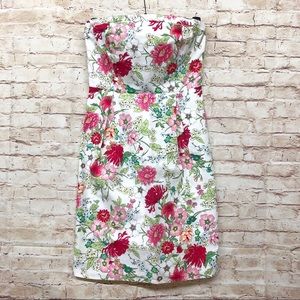 Old Navy Dress Size 2 Strapless Floral White